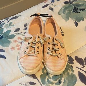 Sperry Pink Striped Casual Lace-Up Sneakers